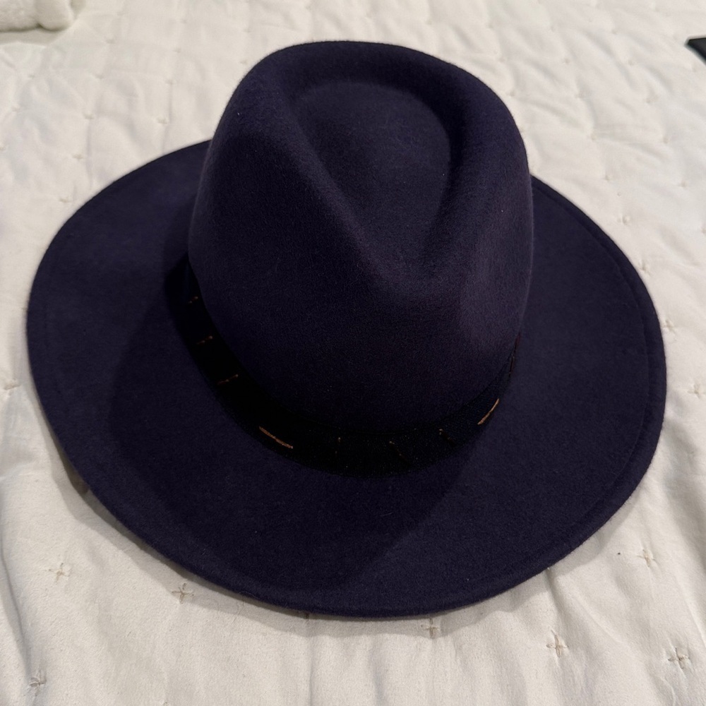 Navy Blue Wool Hat